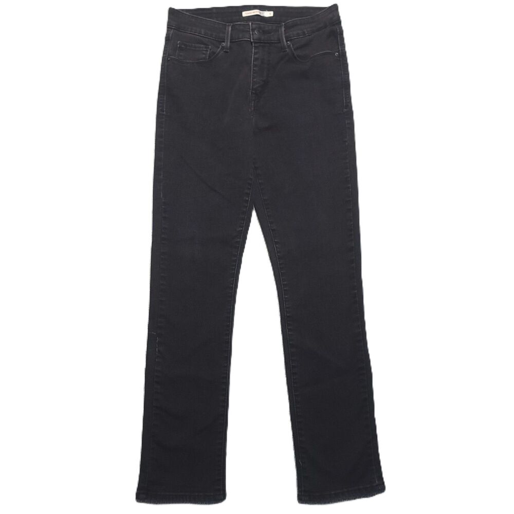 Levis Classic Mid Rise Skinny Jeans Womens Size 8 Stretch Black Denim Pants